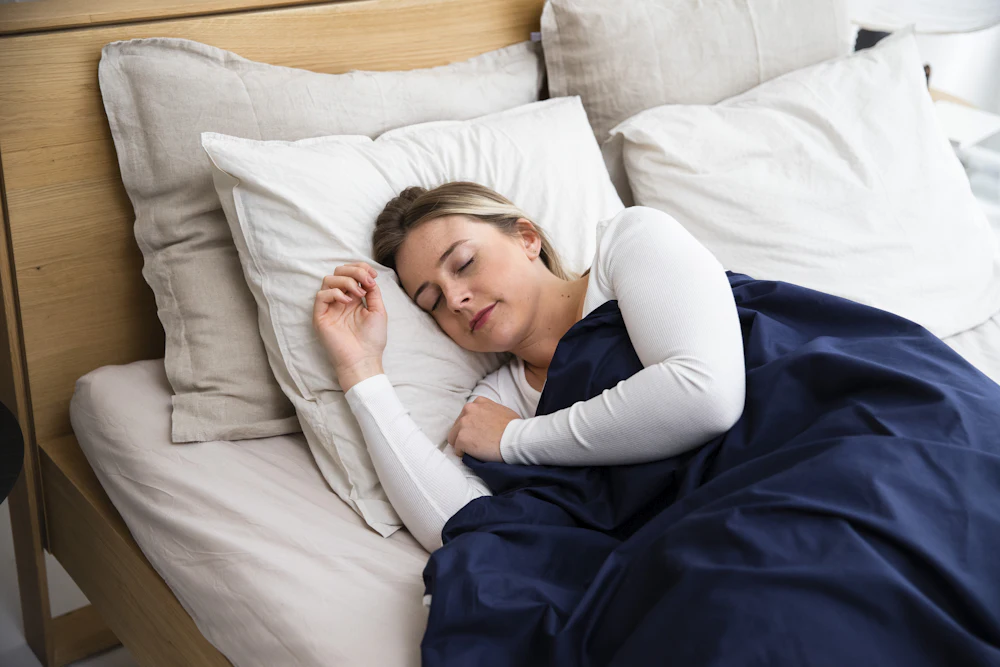 A woman sleeping peacefully